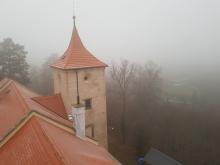 Výhled do kraje byl poněkud omezený.